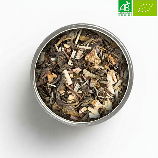 Thé vert Décaféiné (citron - gingembre) BIO