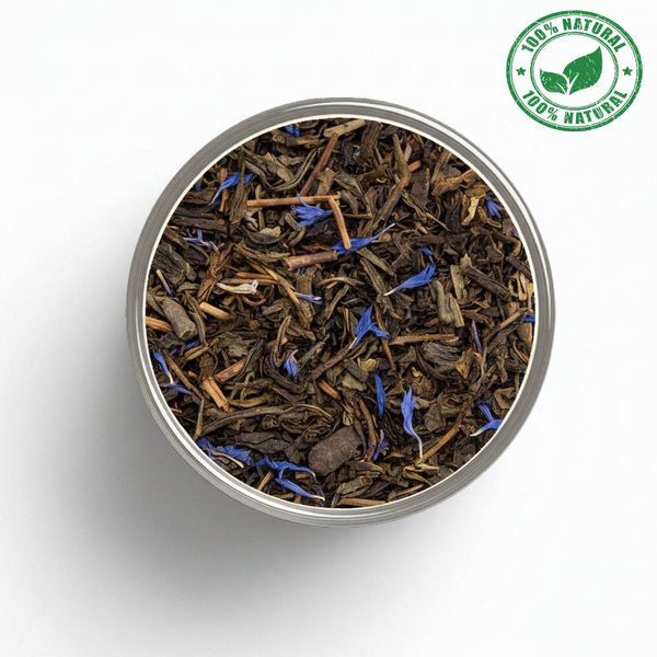 Thé vert China Blue Earl Grey Décaféiné