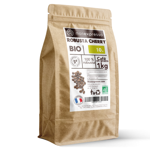 Café en grains Robusta Cherry AB Biologique