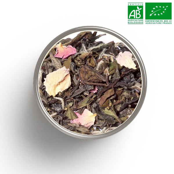 Organic white tea (redcurrant, raspberry, rose) in bulk