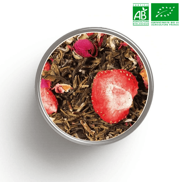 Pink crazy green tea (Strawberry, Raspberry) organic in bulk