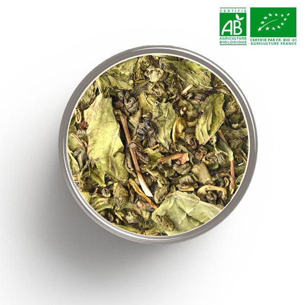 Organic premium green tea (peppermint) in bulk