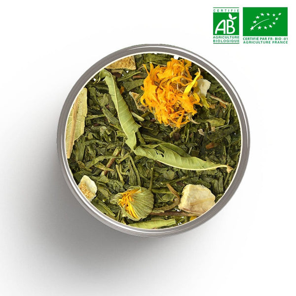 Organic green tea (Mandarin, grapefruit) in bulk