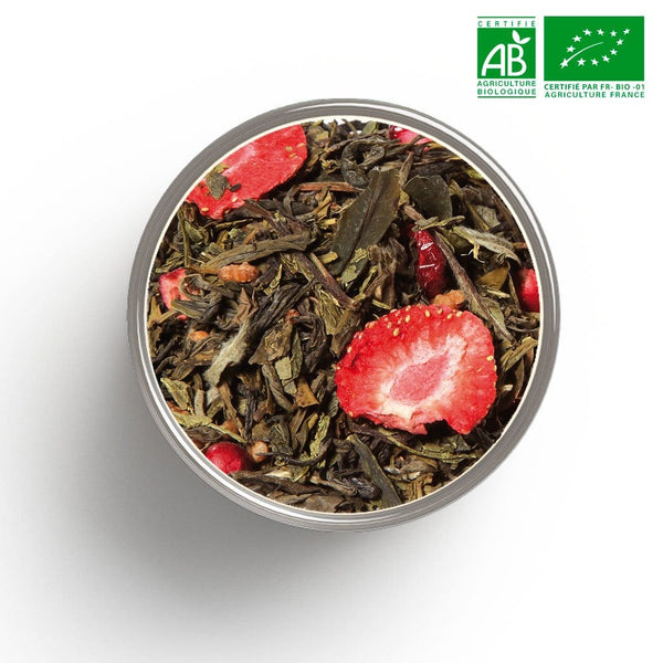 Organic green tea (strawberry, cranberry) in bulk