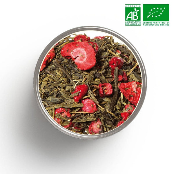 Organic green tea (strawberry-cranberry) in bulk