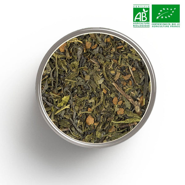 Organic green tea chacho (Cinnamon Mint) in bulk