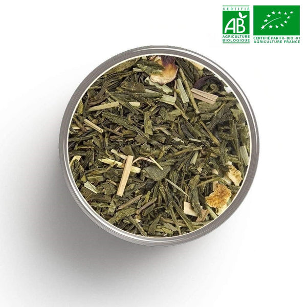 Organic green tea (lemon, raspberry) in bulk