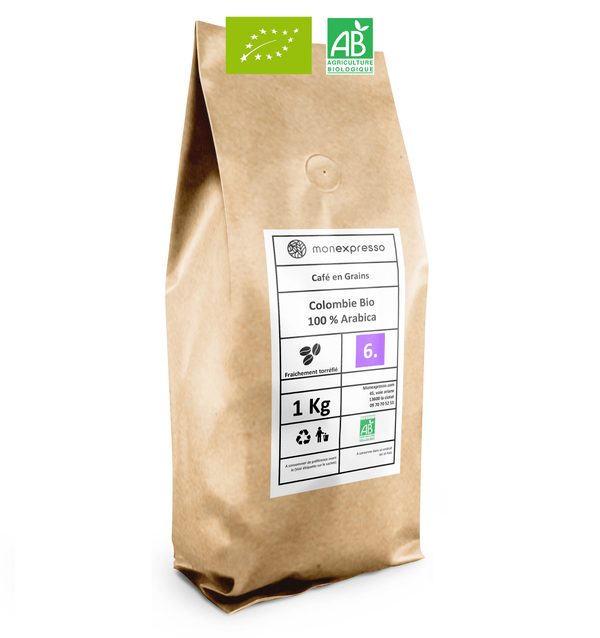 Organic coffee beans Colombia Excelso