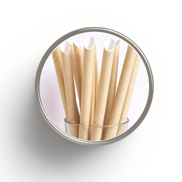 Cardboard straws for bubble tea cups / 2000pc