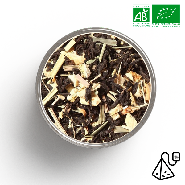 Organic black tea PEPS (Ginger-lemon) - Infusettes